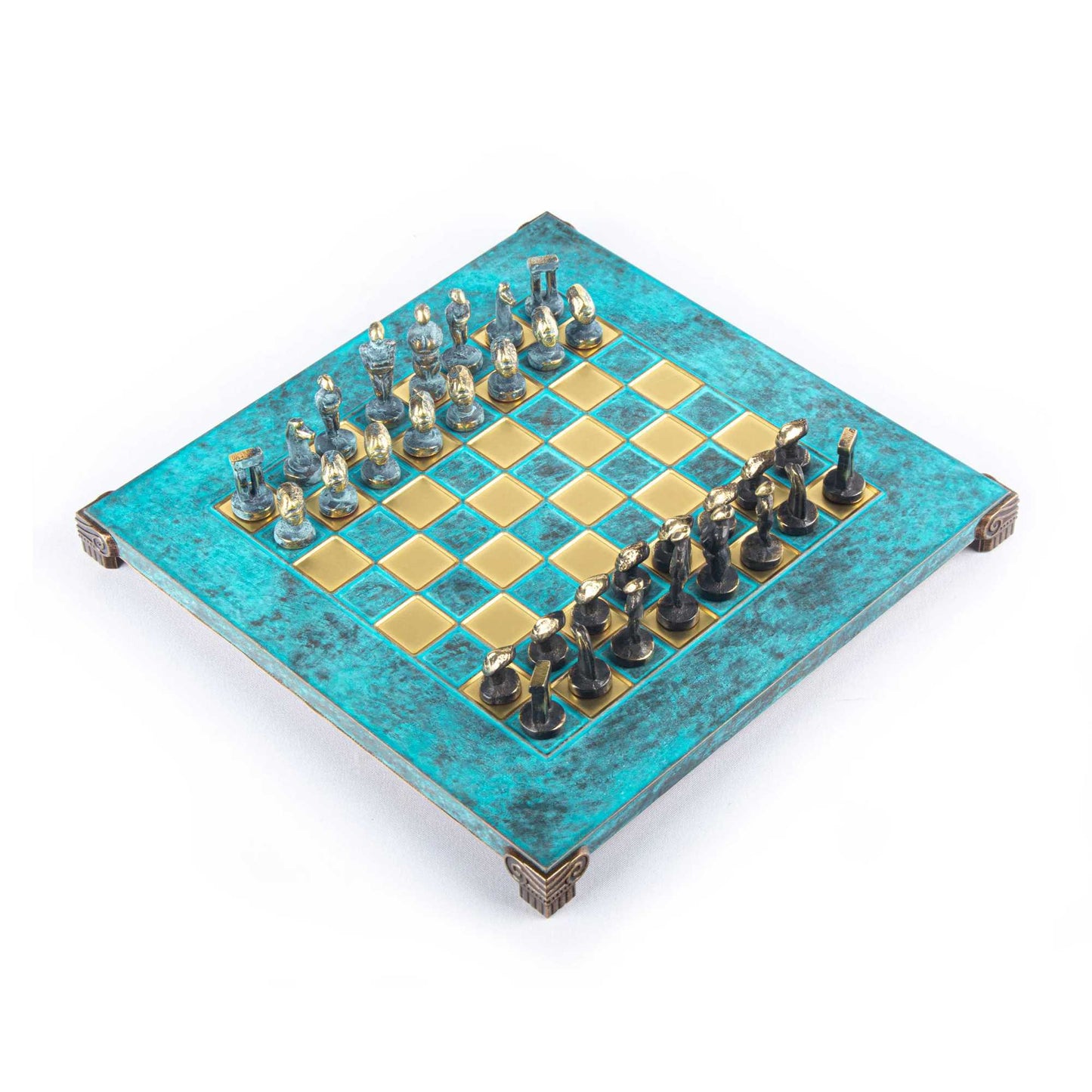 Manopoulos Cycladic art chess 28x28. ocean