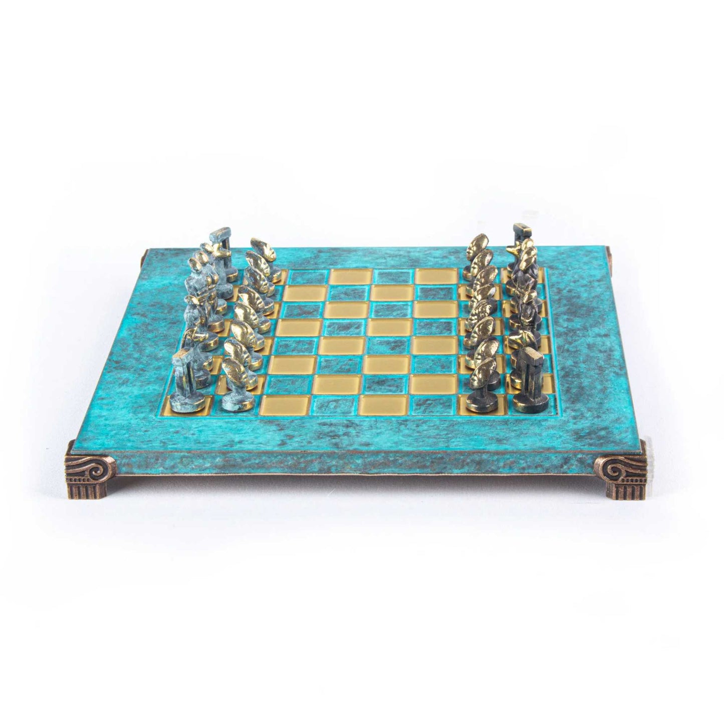 Manopoulos Cycladic art chess 28x28. ocean