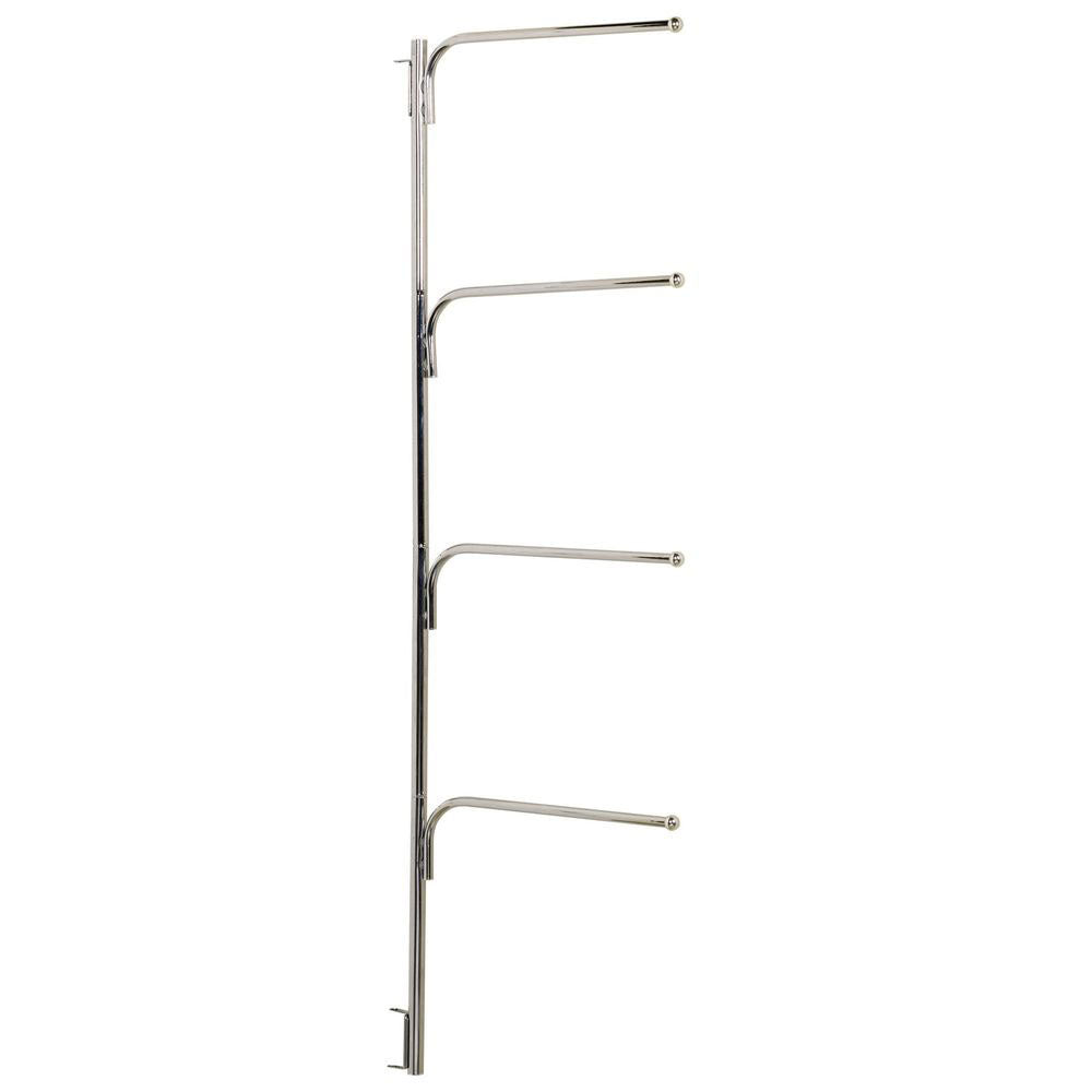 Hinge-It Clutter Buster Door Towel Rack - Silver