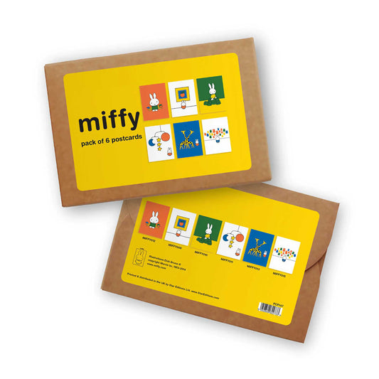 Miffy postcard pack set. yellow