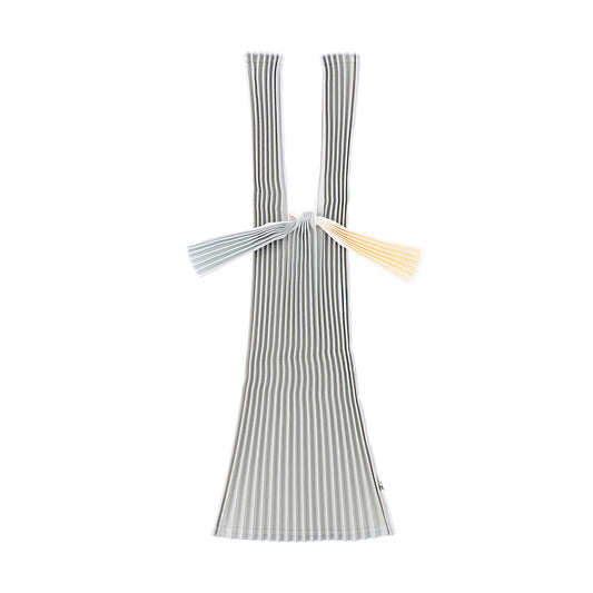 Pleco Tate Pleats bag small. silver/beige