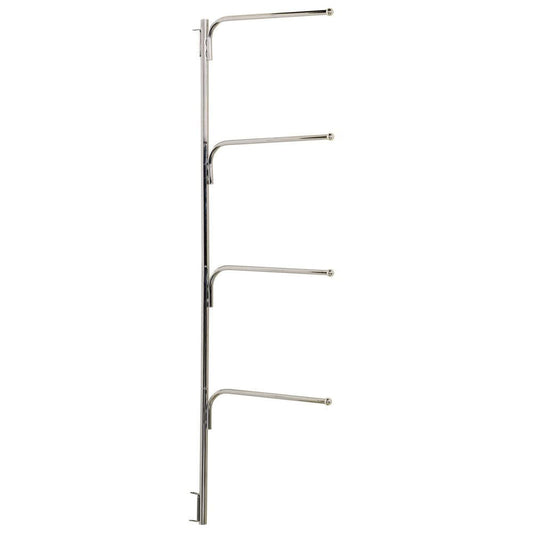Hinge-It Clutter Buster Door Towel Rack - Silver